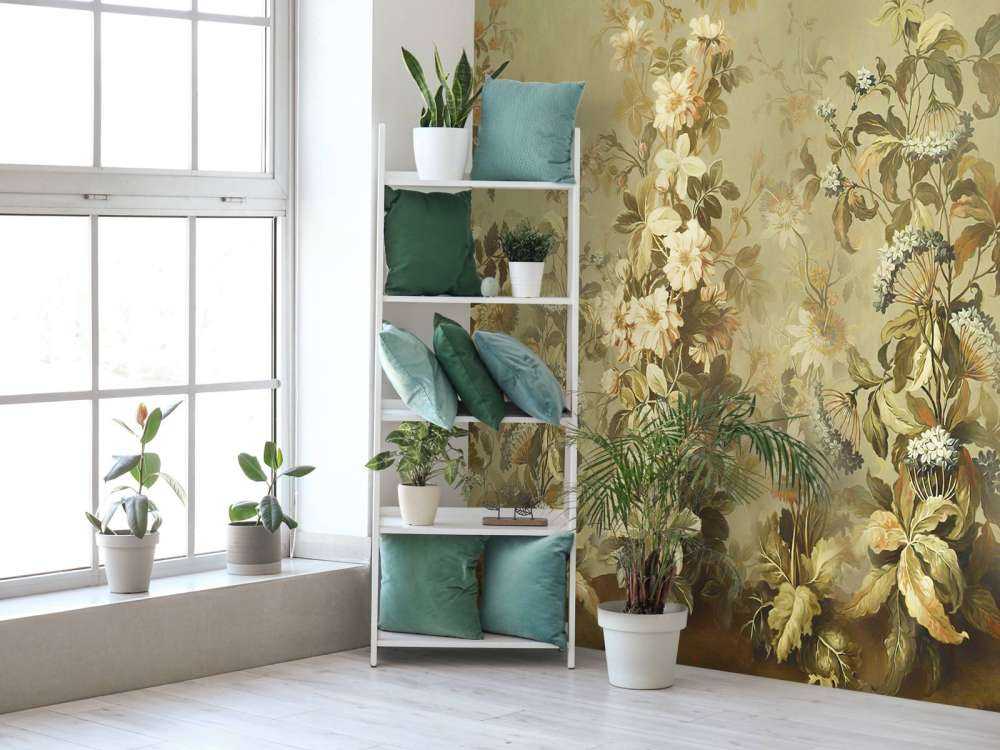 Clematis vert olive vintage