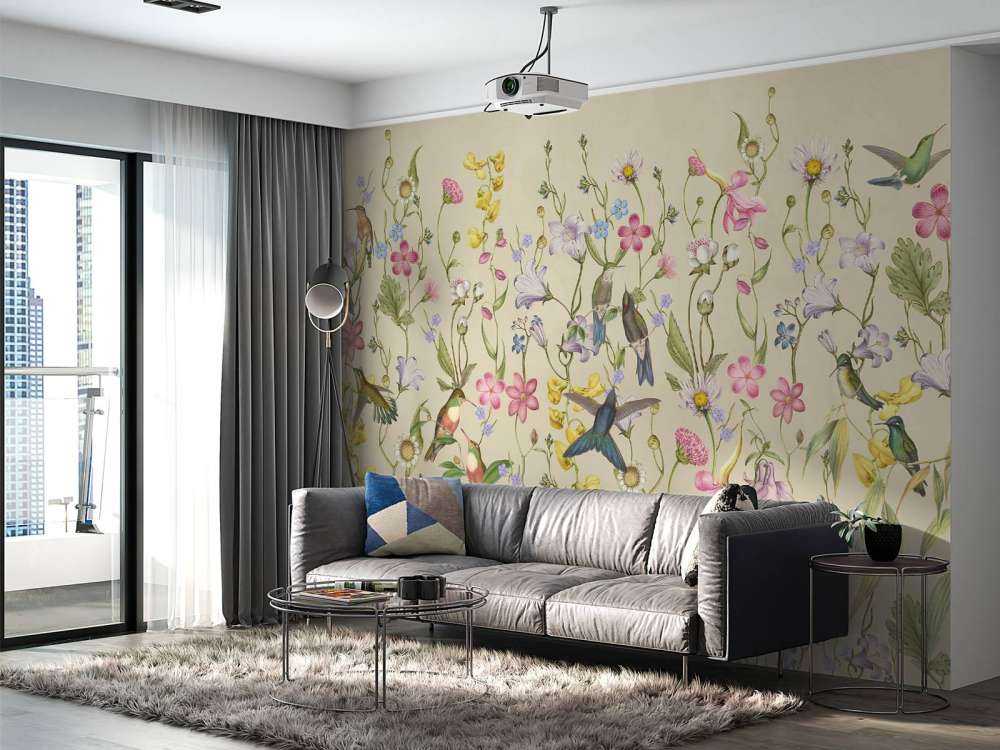 Oiseaux en fleurs
