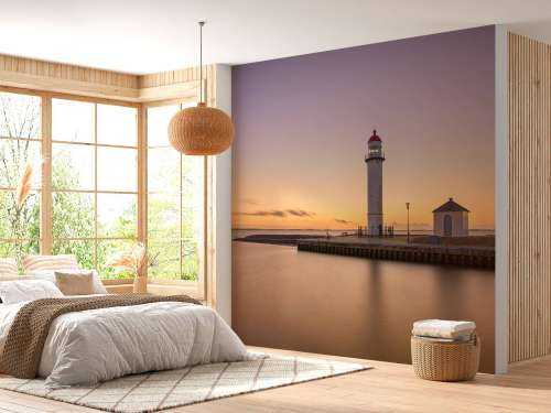Phare au coucher du soleil