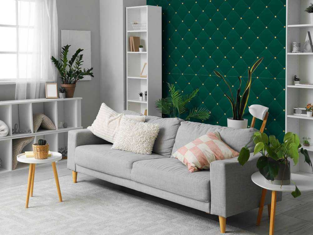 Motif chesterfield vert foncé