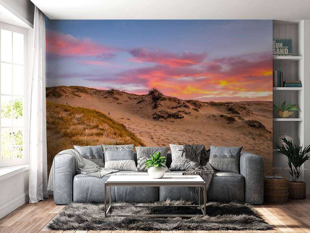 Coucher de soleil depuis les dunes