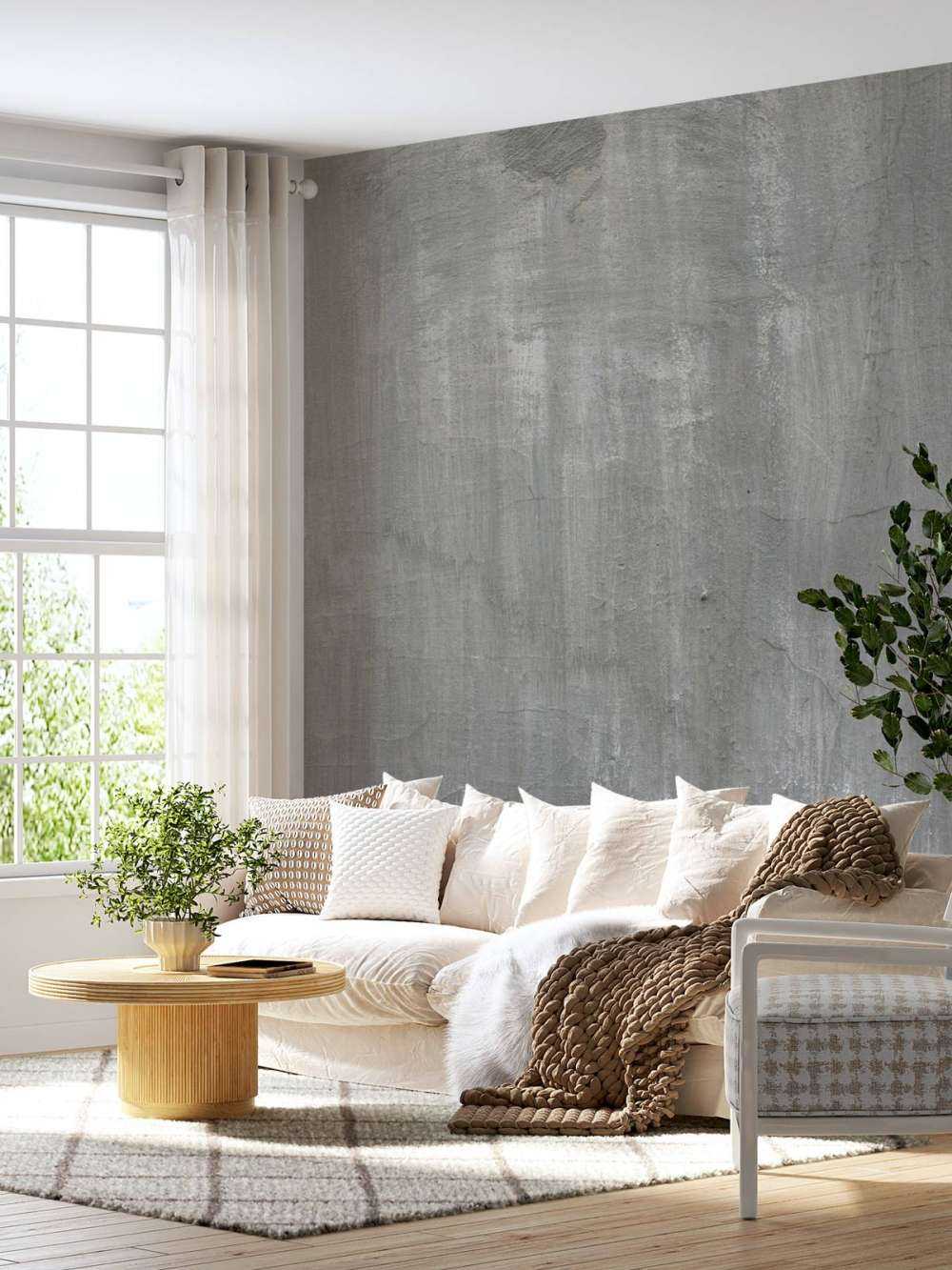 Grijze betonwand