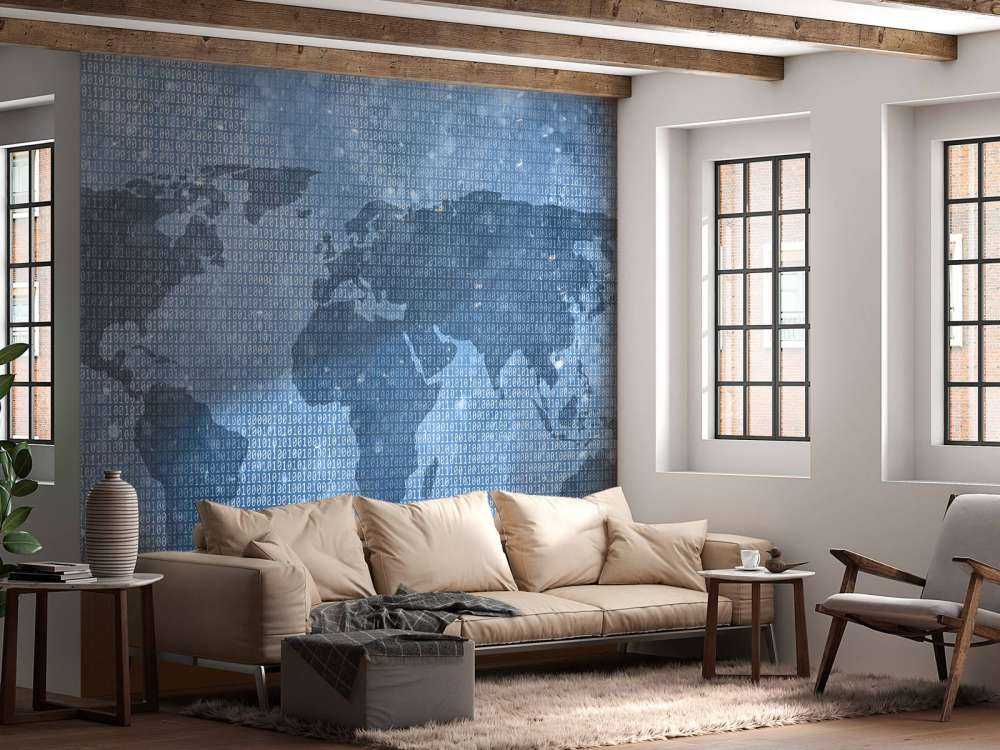 Carte du monde binaire