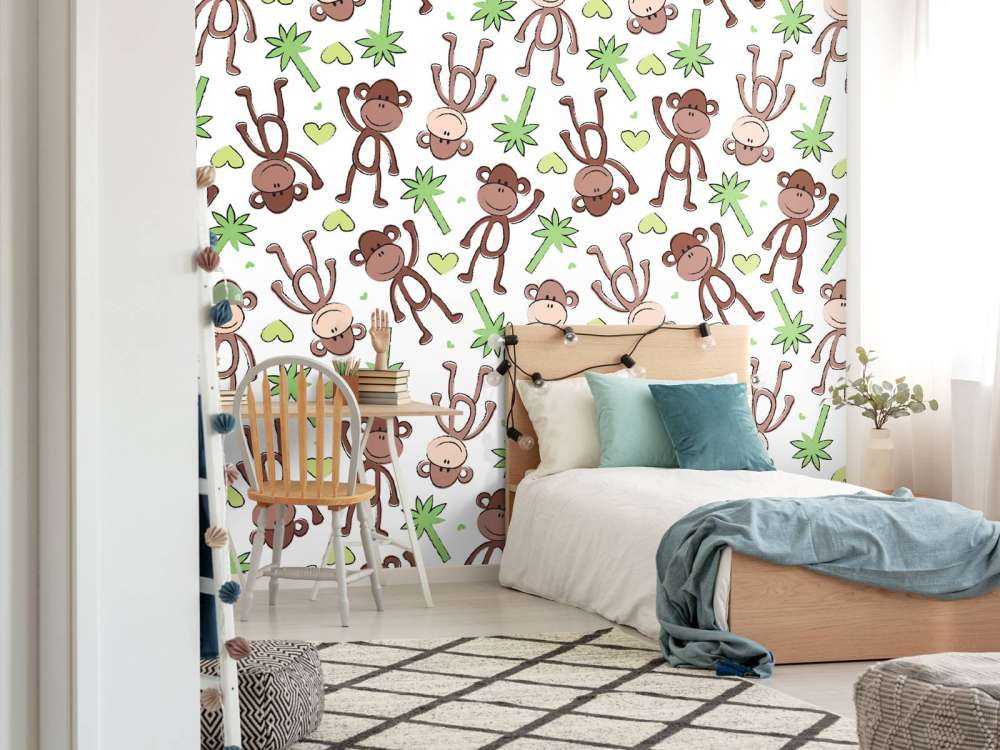 Singes et palmiers