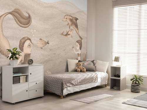 Monde de sirène en taupe