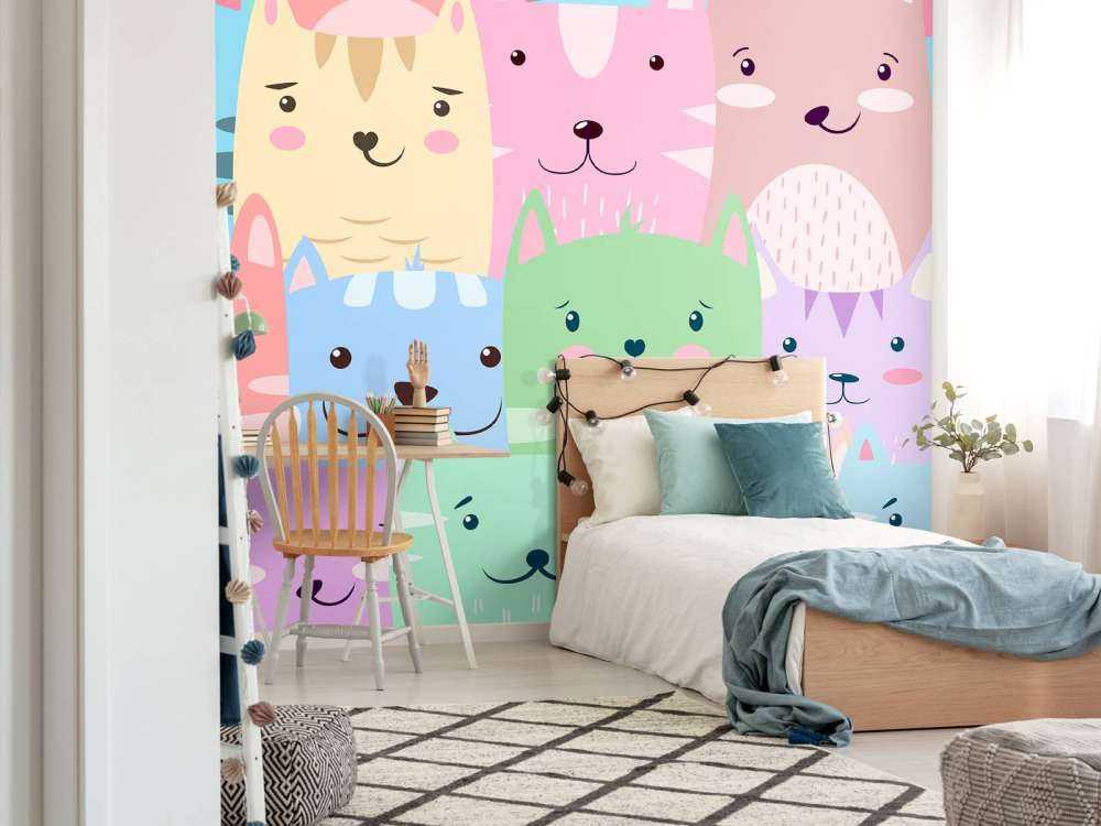 Chats colorés