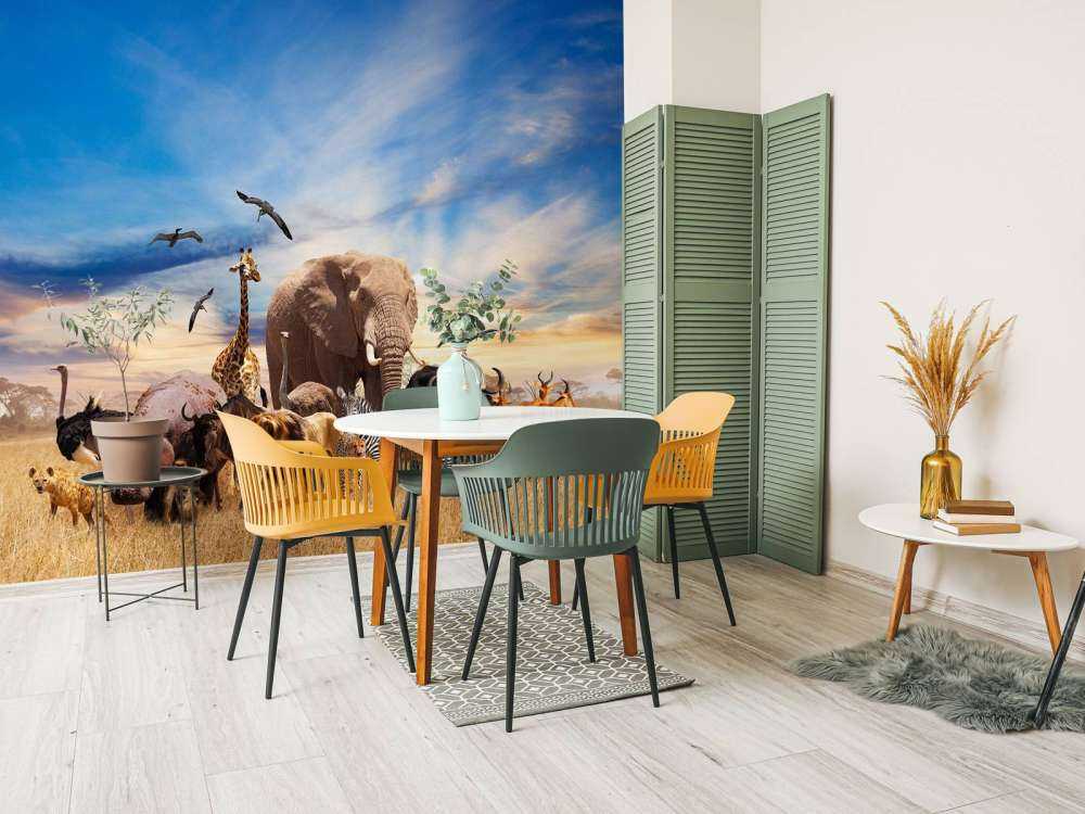 Groupe d'animaux africains