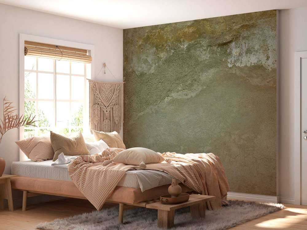 Mur avec stuctures restaurées