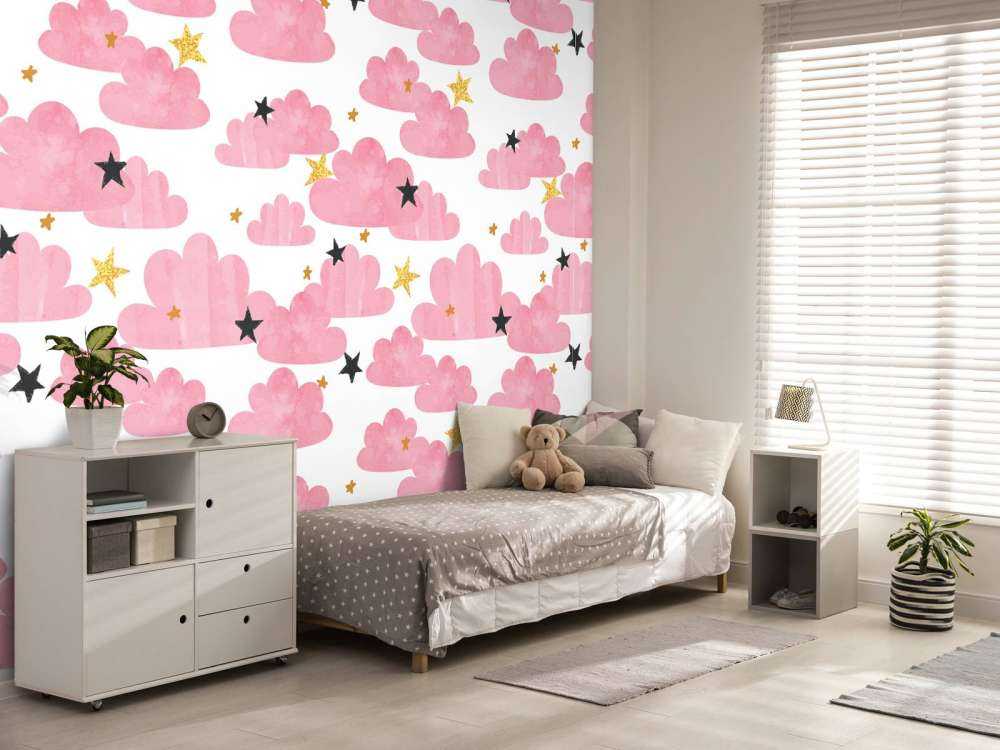 Nuages d'aquarelle, rose