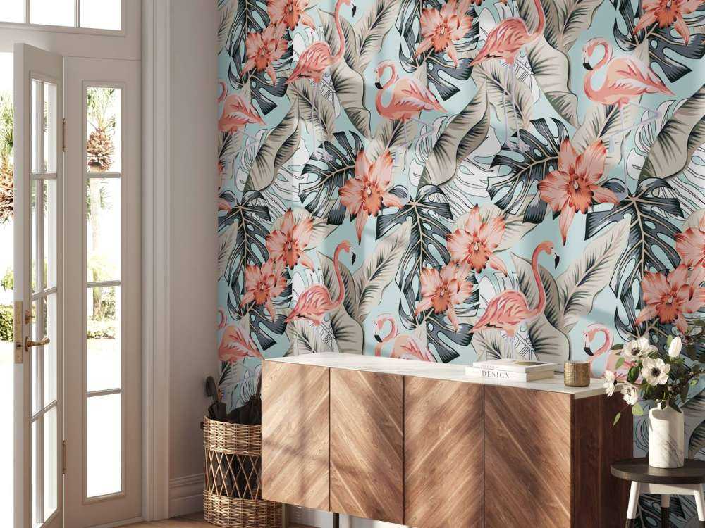 Flamant rose tropical