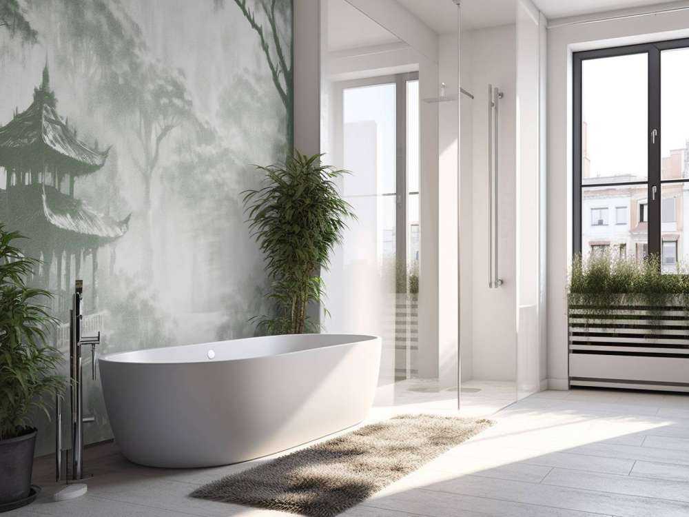 Pavillon Oriental Brumeux, vert