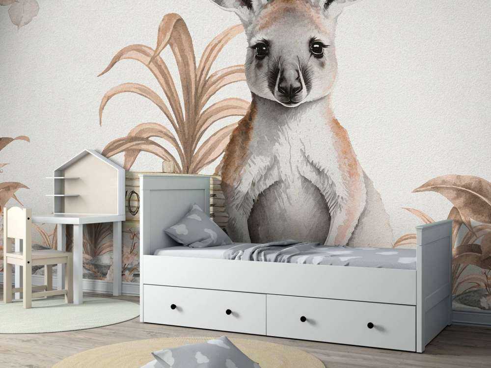 Bébé kangourou de la jungle taupe
