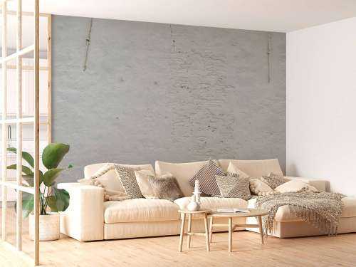 Mur de plâtre blanc et ancrages muraux