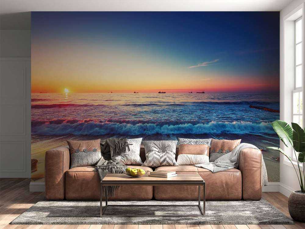 Coucher de soleil sur la mer