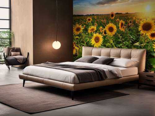 Un beau champ de tournesols