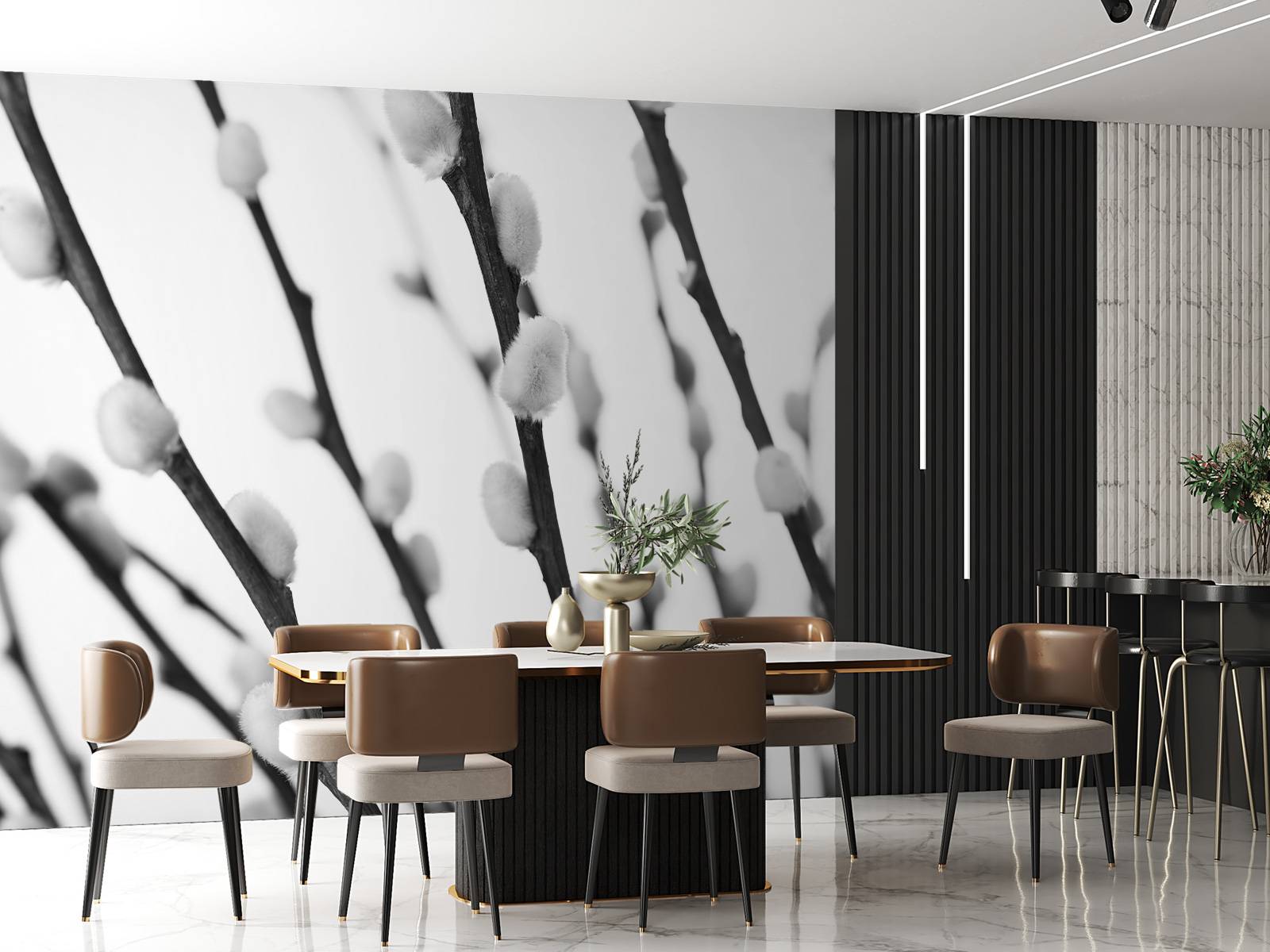 Saule noir et blanc