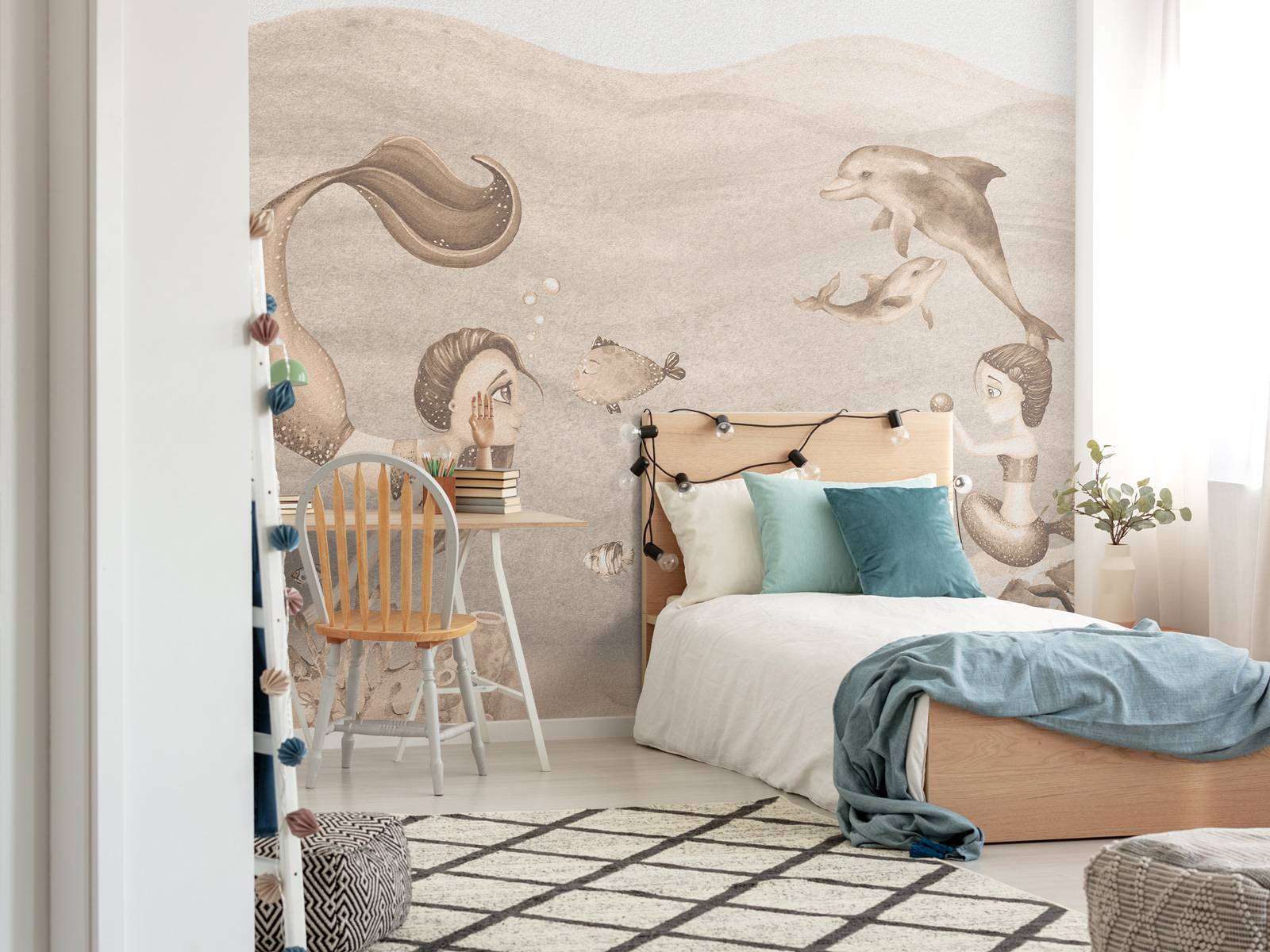 Monde de sirène en taupe