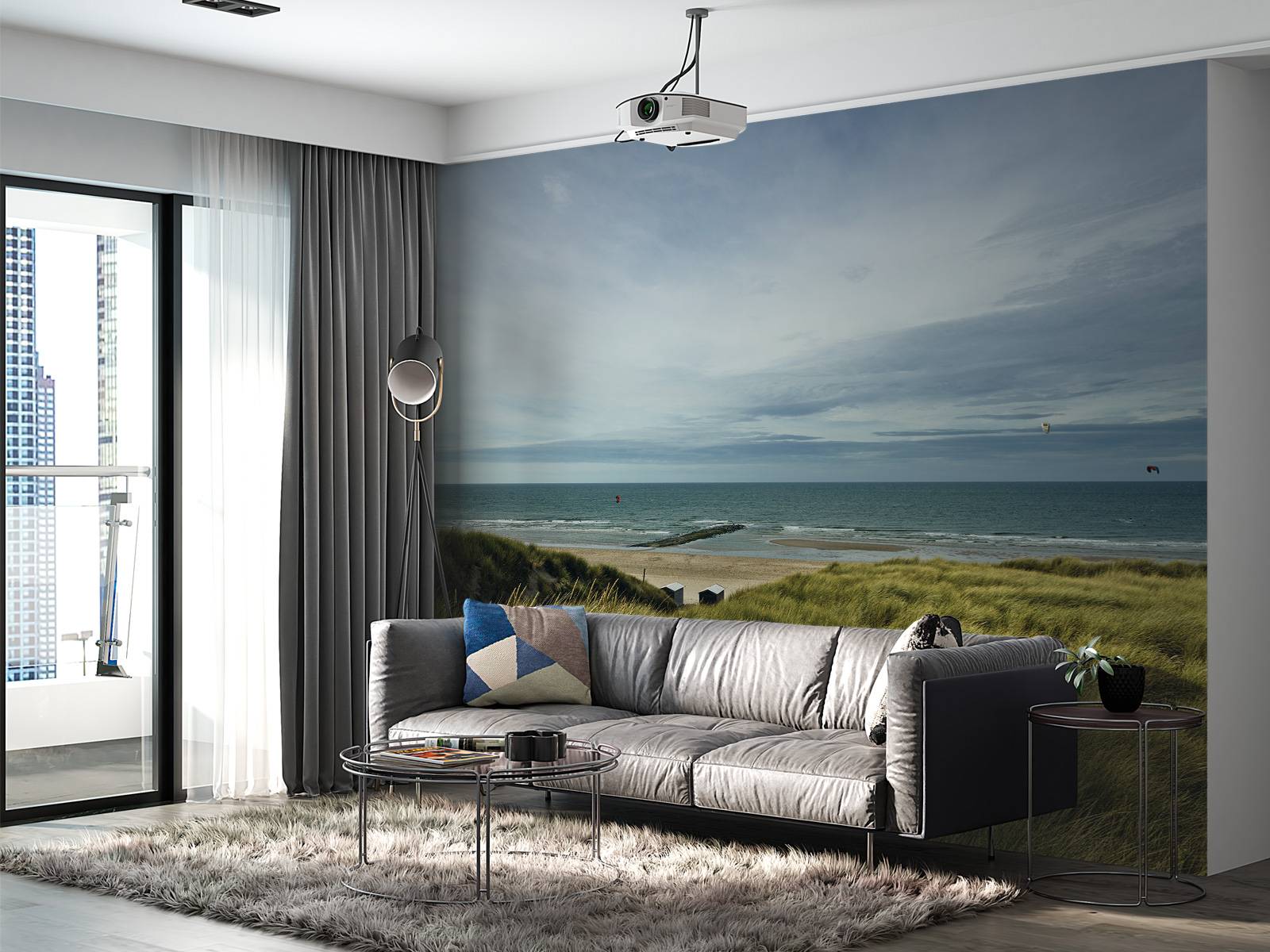 La plage depuis les dunes