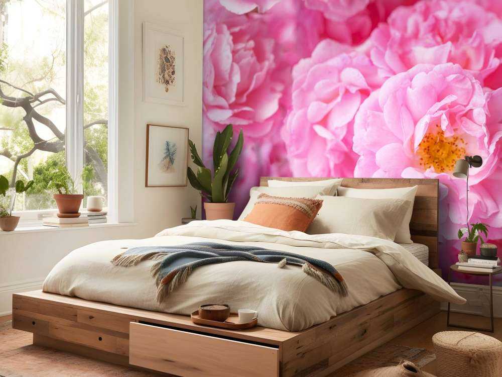 Plusieurs roses roses