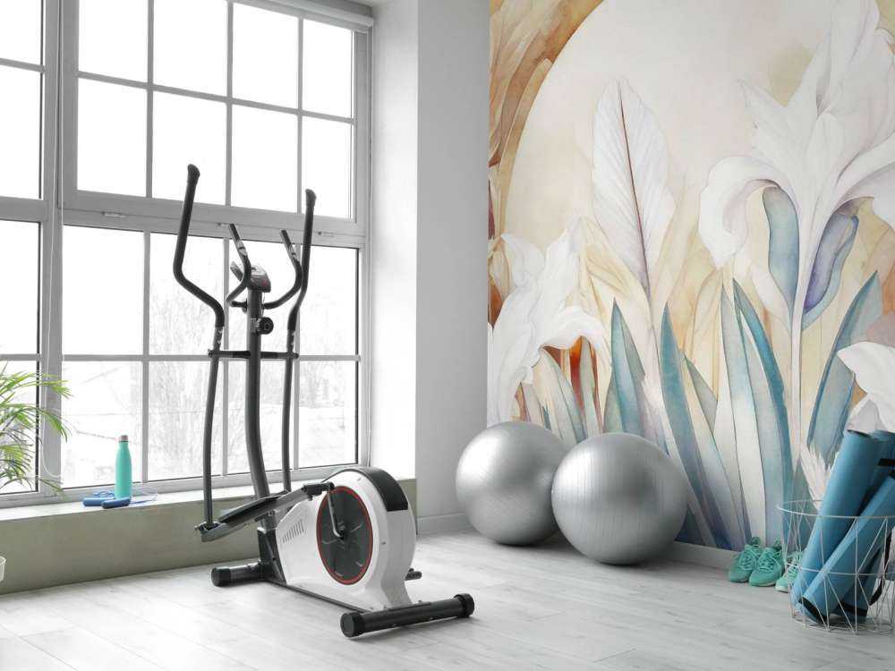 Iris au lever du soleil bleu