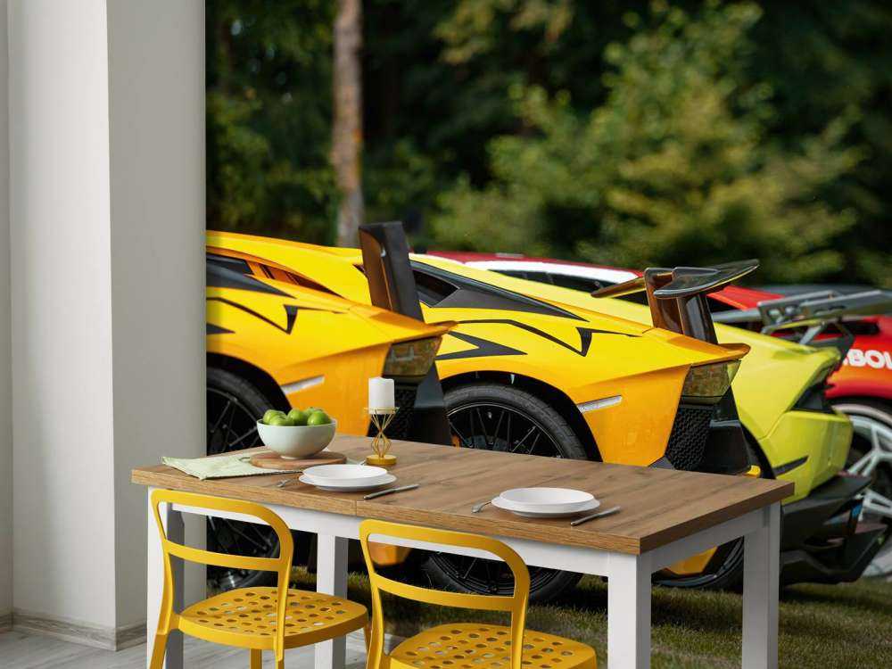 Collection de supercars dans la nature