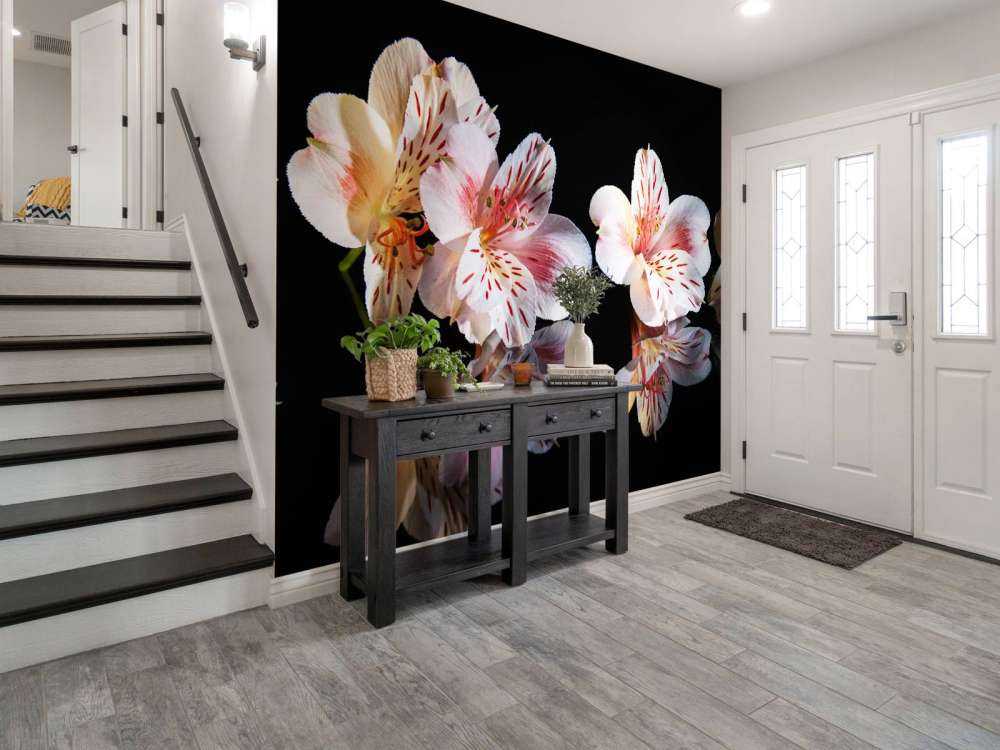 Fleurs d'alstroémère avec reflet