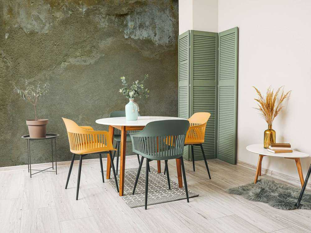 Mur avec stuctures restaurées