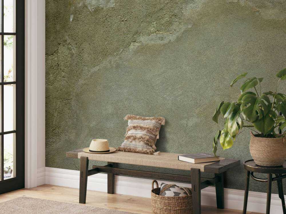 Mur avec stuctures restaurées