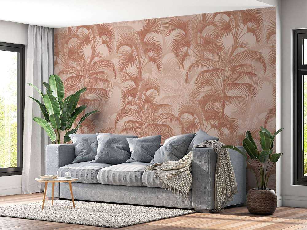 Palmiers vintage tropicaux - terre cuite