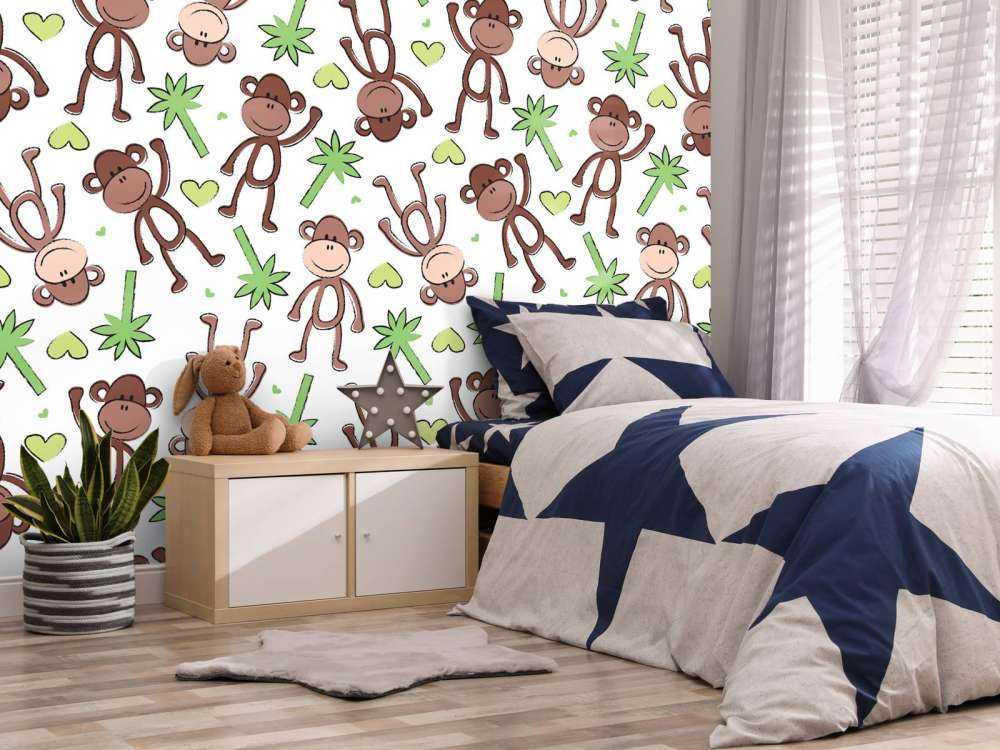 Singes et palmiers