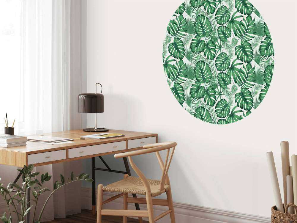 Motif Feuilles tropicales, vertes