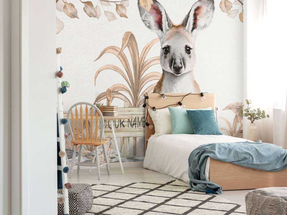 Bébé kangourou de la jungle taupe