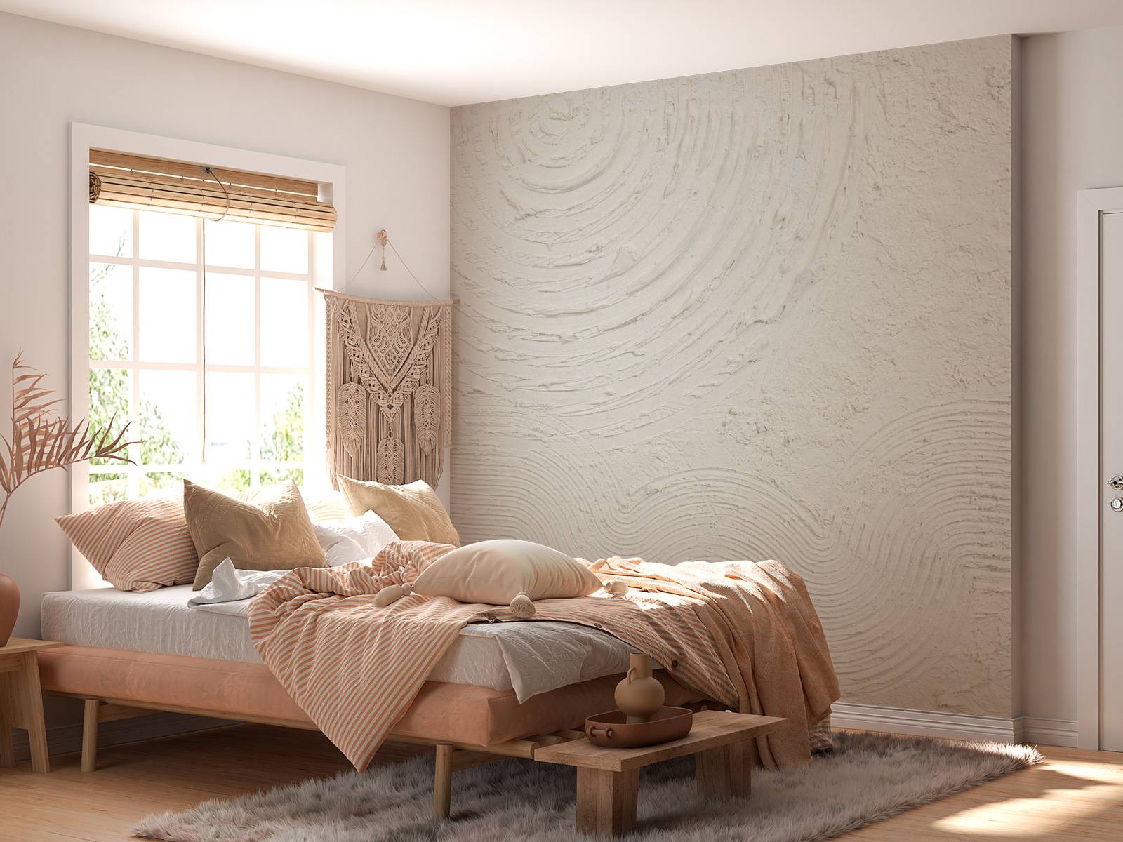 Formes et lignes organiques en blanc cassé