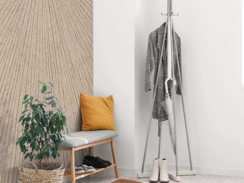 Structure avec des lignes en brun beige