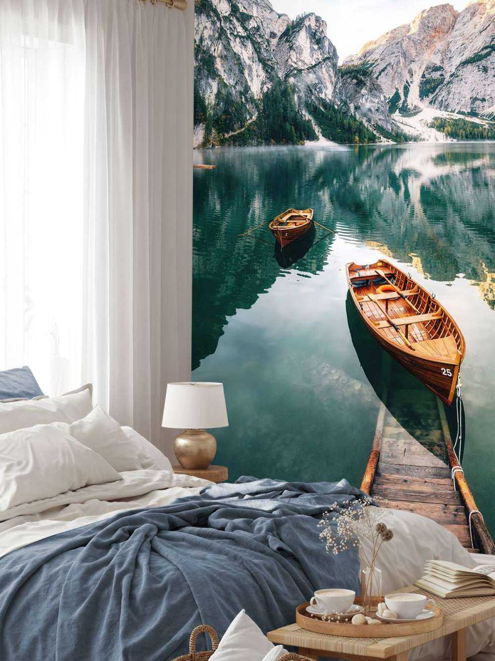 Bateaux en lac italien