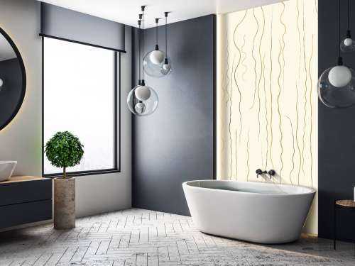 Lignes organiques herbe beige