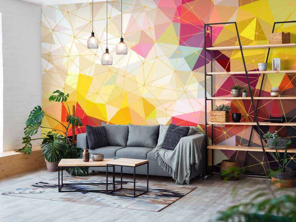Impression de triangles colorés