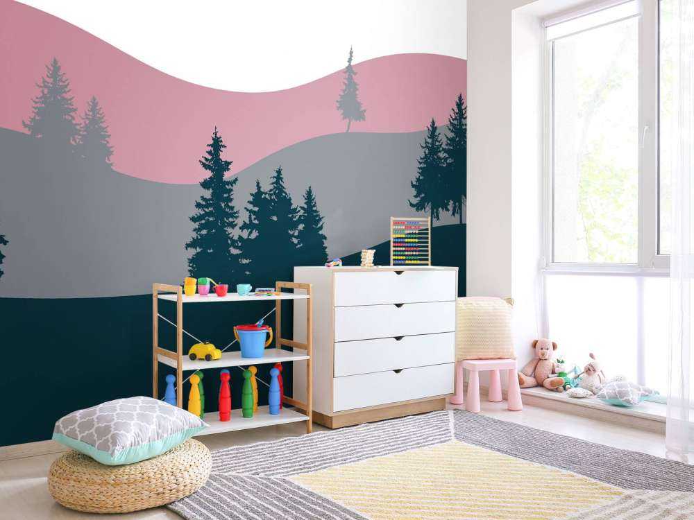 Paysage rose