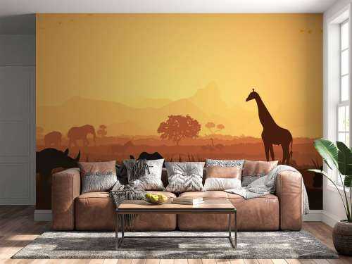 Les animaux sauvages dans la savane