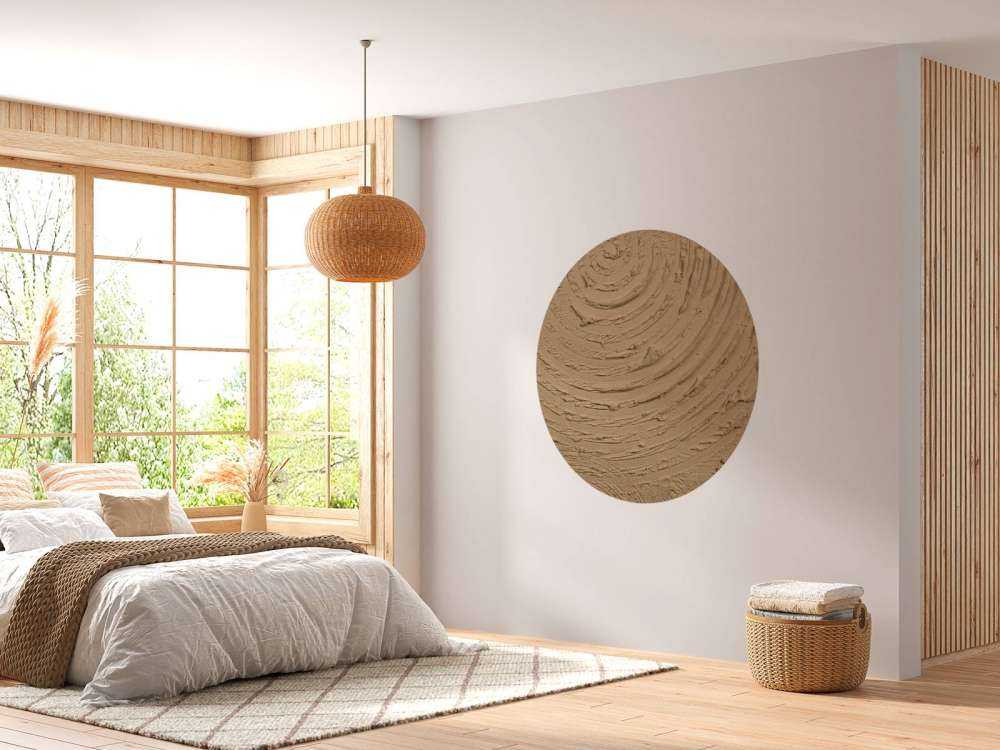 Formes et lignes courbes en brun doré