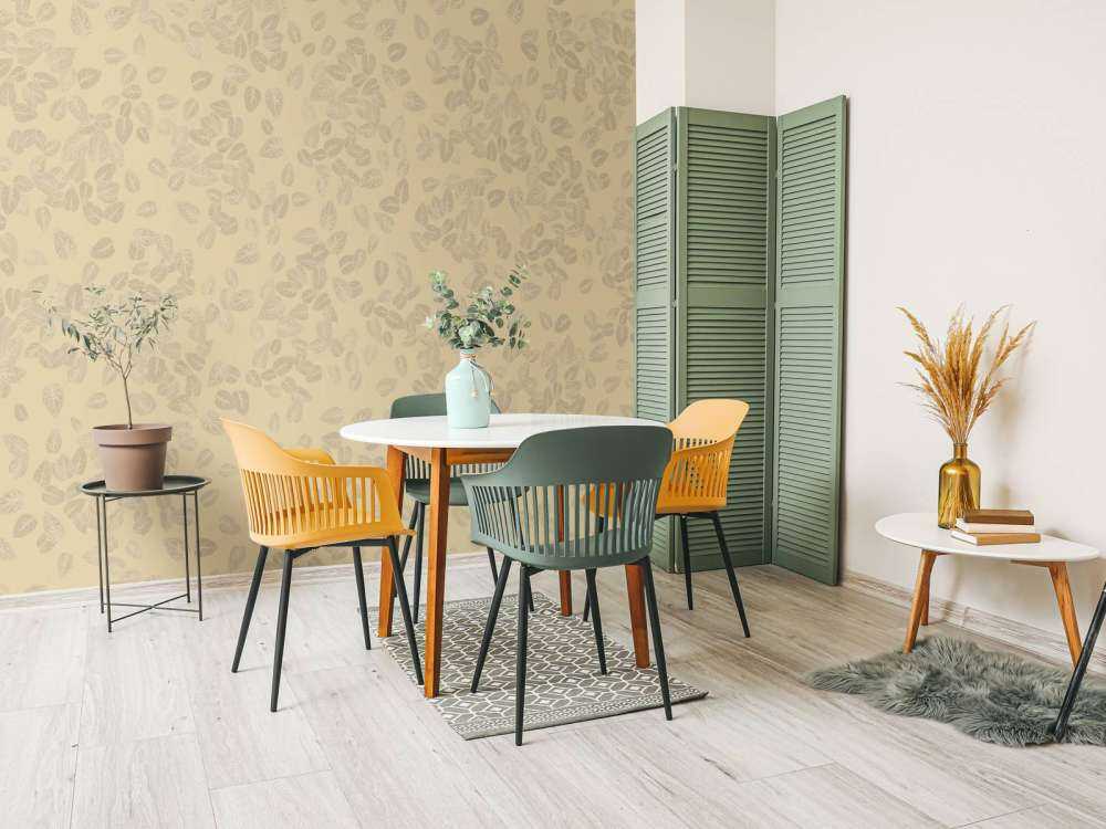 Petites feuilles sur beige