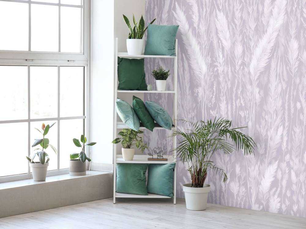 Mur de graminées de champ - violet
