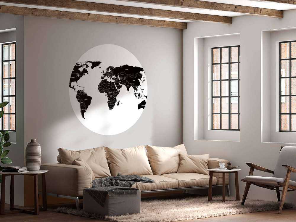 Carte du monde en noir