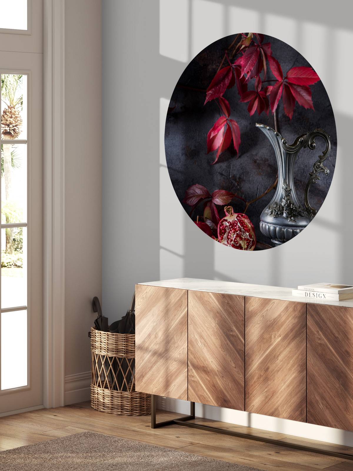 Boite de vin rouge et fruits rouges