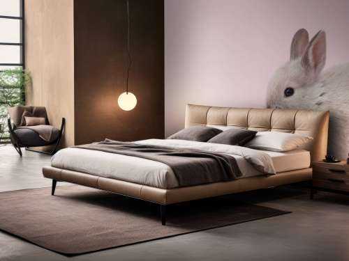 Lapin avec un œuf