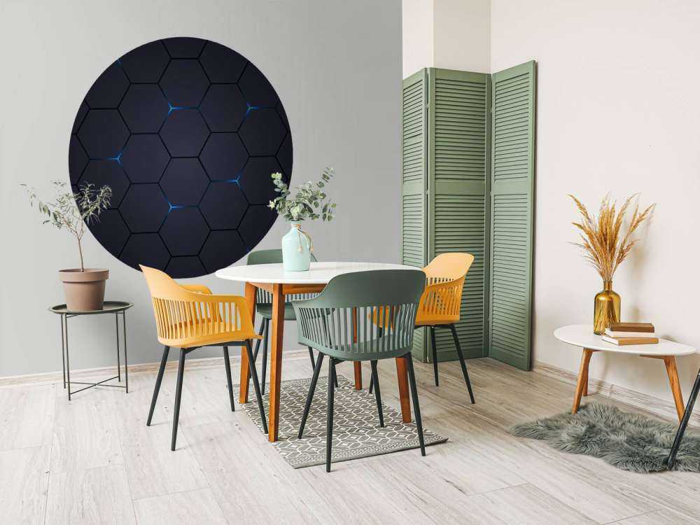 Hexagones gris foncé
