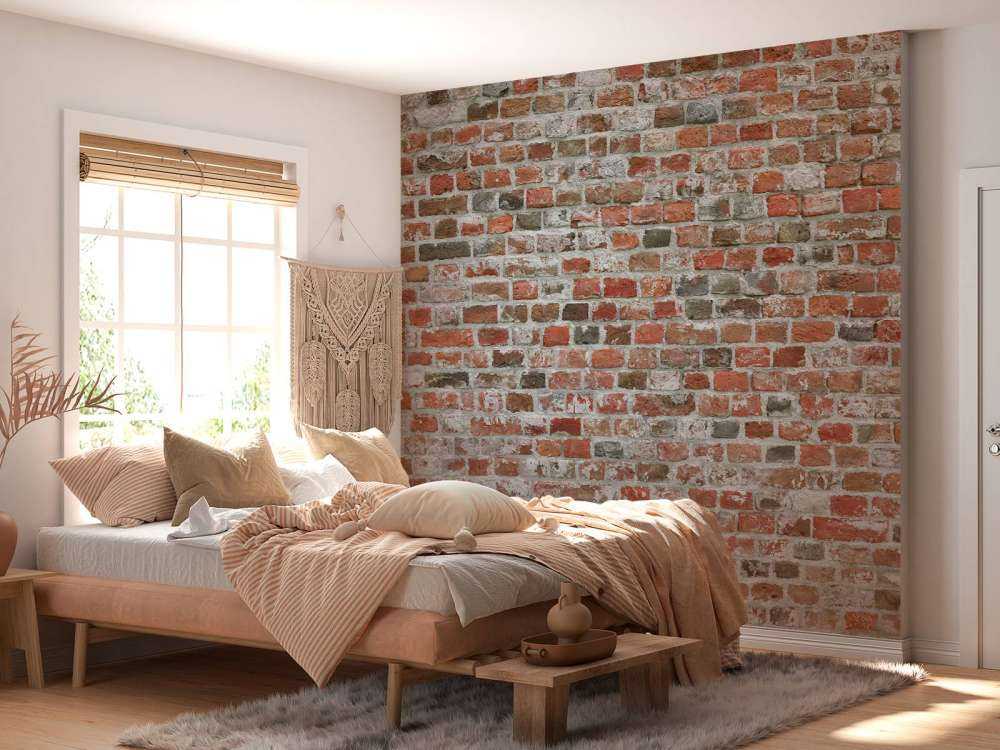 Mur de briques restauré