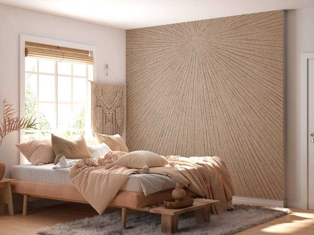 Structure avec des lignes en brun beige