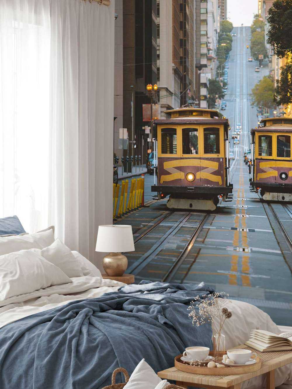 Tramways jaunes à San Francisco, États-Unis