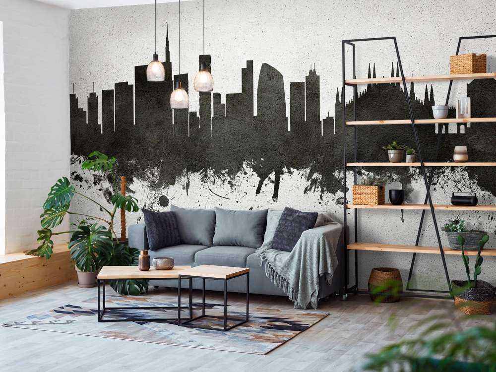 Aquarelle skyline, Milan